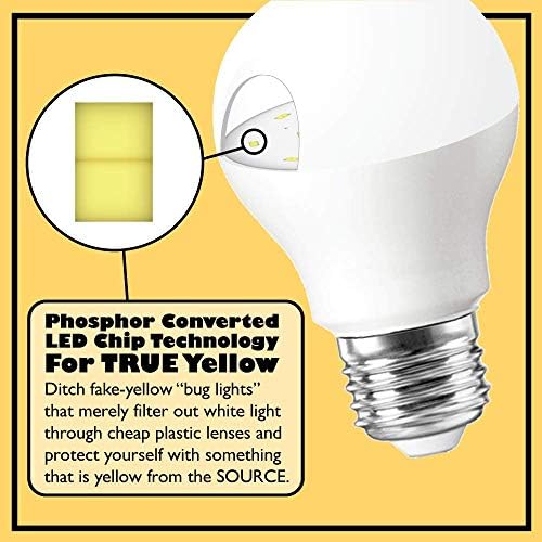 Mucize LED 12 W Neredeyse Ücretsiz Enerji LED Bug ışık MAX-Sarı Spektrum E26 A19 Orta Açık Bug Ampul için Sundurma Veranda ve