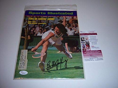 Billie Jean King Tenis Büyük, hof Jsa / coa İmzalı Sports Illustrated-İmzalı Tenis Dergileri