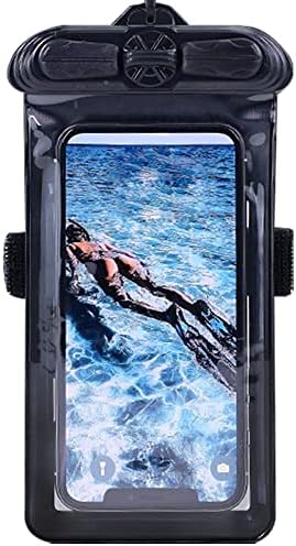 Vaxson Telefon Kılıfı Siyah, AQUOS Telefon Serisi ile Uyumlu ISW16SH au Keskin Su Geçirmez Kılıfı Kuru Çanta [Değil Ekran Koruyucu