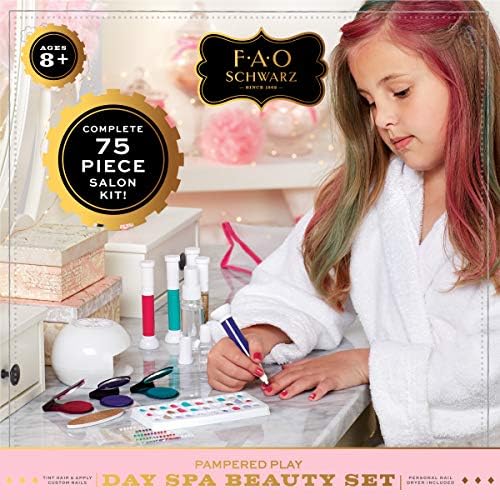 FAO Schwarz 76 Parçalı Pampered Play Day Spa Güzellik Seti, Çocuklarınız için Salon Deneyimini Evinize Getirin