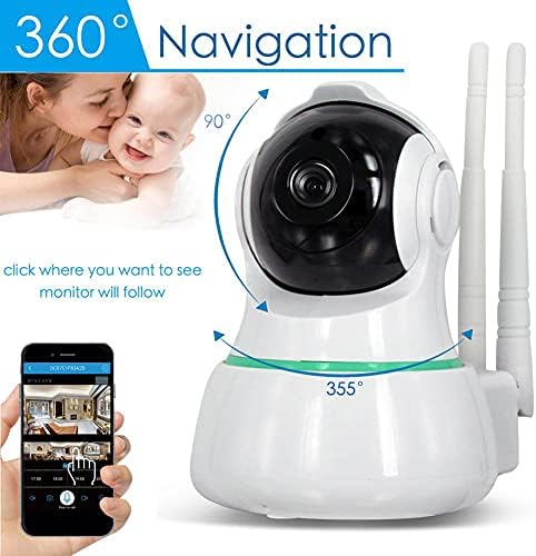 Kamera WiFi Akıllı 1080P HD Uzaktan İzleme Renkli Video bebek Monitörü Bebek için (Amerikan Standardı (110V-220V))