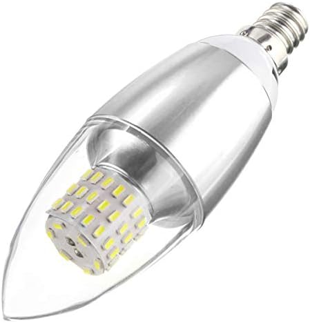 Kısılabilir E12 7W 60 580LM SMD 3014 LED Beyaz Sıcak Beyaz Mum ışığı Lamba Ampulü AC 110V (Beyaz renk)