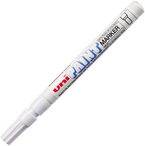 Uni-Ball 489411 boya kalemi Mermi Ucu İnce Nokta Px21 Çizgi Genişliği 0.8-1.2 mm Beyaz Ref 9001957 [Paket 12]