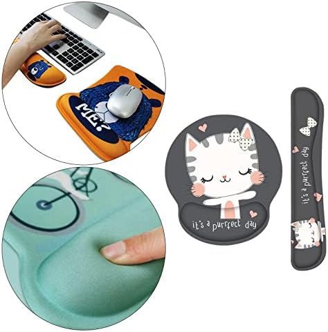 Homyl Mouse Pad Bilek Istirahat Desteği ile Ergonomik Kaymaz Mousepad Kauçuk Taban Ofis Yükseltilmiş Bellek Köpük ile Kolay Yazma
