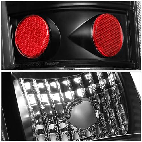 Chevy Silverado GMT800 ile uyumlu 4 adet Çifti Krom Amber Köşe Far + Siyah Şeffaf Lens 3D LED Kuyruk ışık