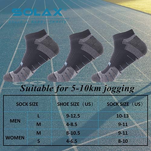SOLAX Erkek Coolmax Pamuk Atletik Spor Düşük Kesim Ayak Bileği Yürüyüş ve Koşu çorap 3 pairs