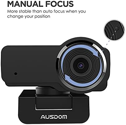Full HD 1080 p Webcam ile Otomatik Düşük ışık Düzeltme, AUSDOM AW635 USB Streaming Web Kamera, 60 Tak ve Çalıştır için Bilgisayar