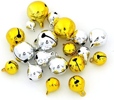 Pet Yaka Kolye Mini Bells: 20 Pcs Gümüş Altın Kedi Yaka Bells DIY Bakır Bells Eğitim Charm Kolye için Pet Köpek Yavru Kolye Yaka