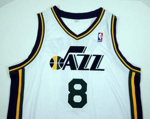 2010-11 Utah Jazz Josh Howard 8 Oyunu Yayınlandı Pos Kullanılmış Beyaz Forma-NBA Oyunu Kullanılmış