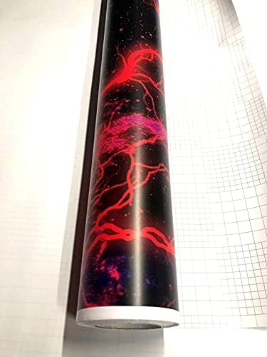 Kırmızı Yıldırım Strike Grafik Vinil Araç Wrap Film Levha + Ücretsiz Kesici & Çekçek ( Hariç Örnek Boyutu ) (40FT x 5FT / 480