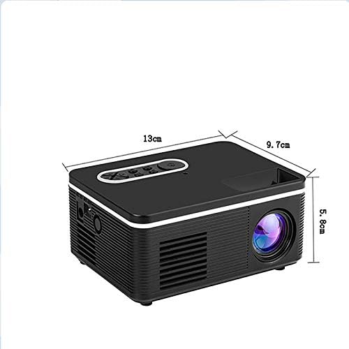 LSJZZ Yeni Mini Taşınabilir Projektör, Ev LED Destekler 1080 P HD Mobil Güç Birden Fazla Cihaz ile Uyumlu,Siyah