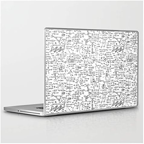 MacBook ile Uyumlu Dizüstü Bilgisayar Kaplamasındaki İnce Çizgi Stüdyosu tarafından Beyaz Tahtadaki Fizik Denklemleri