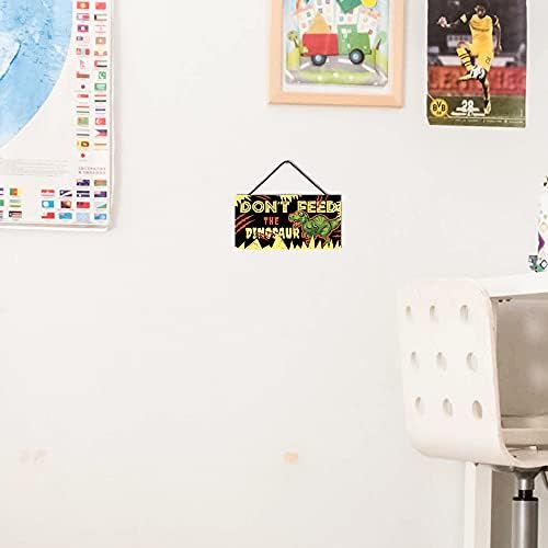 Putuo Dekor Çocuk Odası Işareti, Çocuk Odası Dekor, 10x5 Inç PVC Asılı Duvar Plak (Yem yok Dinozor)