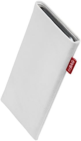 Sony Xperia XZ Premium için fitBAG Rock Beyaz Özel Özel Kılıf. Ekran Temizliği için Entegre Mikrofiber Astarlı İnce Takım Elbise