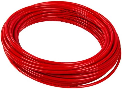 Sert Bükülebilir Sever-Kimyasal Uygulamalar için Sıcaklık Kırmızı Opak Plastik Boru-İç Çap 3/16 - Dış Çap 5/16 - 25 ft
