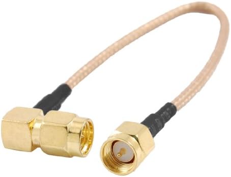 Aexıt 6 SMA Kabloları, Adaptörler ve Çok Çıkışlı Erkek SMA Dik Açı Erkek Konnektör Jumper Pigtail Uzatma Kabloları Kablo RG316