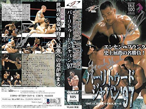 Frank Shamrock Enson Inoue Carlos Newton İmzalı 1997 Vale Tudo Japonya VHS COA UFC İmzalı UFC Çeşitli Ürünler