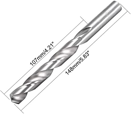 EuısdanAA 12.5 mm Büküm Matkap Yüksek Hız Çelik Bit HSS-4241 için Çelik, Alüminyum Alaşım 1 adet (Broca helicoidal de 12,5 mm