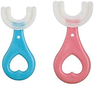 2/4 Pcs 360° Çocuk U-Şekilli Diş Fırçası-Manuel Diş Fırçası Ağız Temizleme Araçları için Çocuk Eğitim Diş Temizleme Tüm Ağız