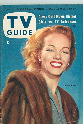 1954 TV Rehberi Mar 12 Maria Riva-Chicago Baskısı Çok İyi (10 üzerinden 3) Mickeys Pubları tarafından İyi Kullanılmış