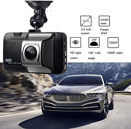 SJSLSJSL araba kamera-Dash kamera ön ve arka kablosuz 3-inç yüksek çözünürlüklü ekran 4 kızılötesi gece görüş ışıkları 1080 P