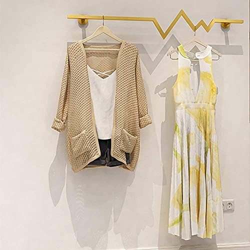 DPBHDM Giyim Mağazası vitrin rafı Duvara Monte Yıldırım Tarzı elbise askısı Altın, Demir Metal Giyim Mağazası Rafları, perakende