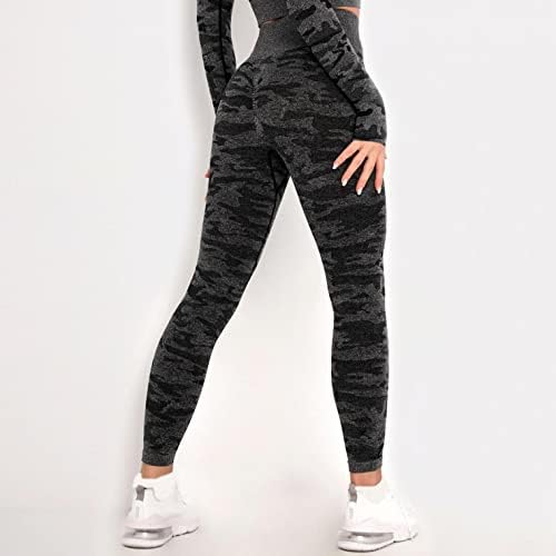Womens Casual Yüksek Belli Yoga Pantolon İle Cepler-Dar Çabuk Kuruyan Kırpılmış Streç Yoga Pantolon