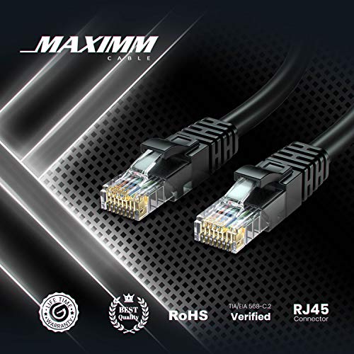 CAT6 Ethernet Kablosu 10 ft Yüksek Hızlı İnternet Ağı LAN Patch Kablo Kablosu-20 Paket (10 feet, Siyah)