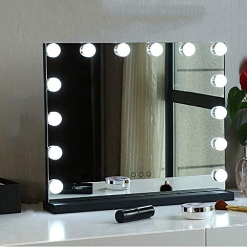 WXF Masa Aynaları, Hollywood Tarzı Aydınlatma Makyaj Aynaları Dokunmatik Kontrol Tasarımı 3 Renk Kısılabilir Tuvalet Masası Aynası