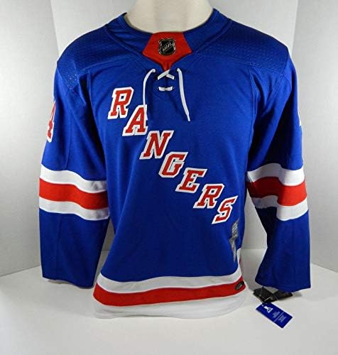 Erkek New York Rangers Neal Pionk 44 Otantik Adidas Pro Mavi Jersey 2XL 56-NHL İmzasız Çeşitli