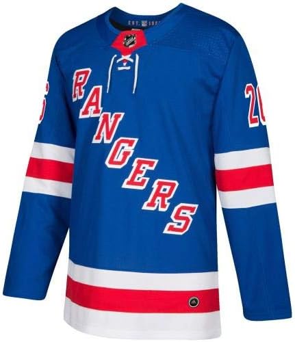 Erkek New York Rangers Jimmy Vesey 26 Otantik Adidas Pro Mavi Jersey 2XL 56-NHL İmzasız Çeşitli