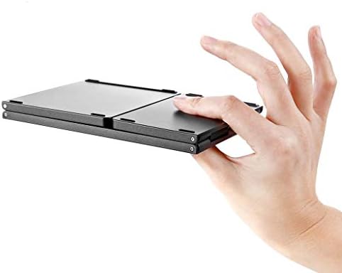 zgs78hh Evrensel Üç Saygısız Kablosuz Bluetooth Uyumlu Katlanır Mini Klavye için Touchpad ile Tablet Cep Telefonu, bilgisayar