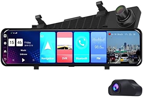 YKQJS-YQ Ayna Çizgi Kam için Araba 12 İnç 4G dikiz aynası araba dvr'ı HD 1080 P GPS WiFi ADAS Çizgi Kam 4G + 32G Çift Lens Kaydedici