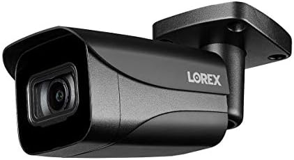 Lorex 4K Ultra HD IP PoE Eklenti İç / Dış Mekan Bullet Güvenlik Kamerası-Siyah