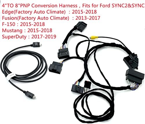 Ford için uygun Lincoln için uygun 4 ila 8 PNP Dikiz Kamera Kablo Demeti Adaptörü Sync 2 ve Sync 3 Dönüştürücü (Dikiz Kamera