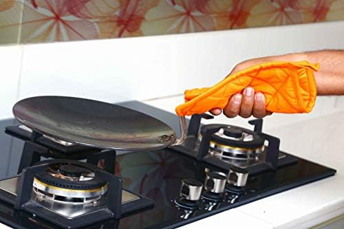 APCOLLECTION Pot Tutucu %100 % Pamuk, makinede yıkanabilir, ısıya dayanıklı Mutfak hediye Seti (80 Paket Boyutu 10X10 İnç Renk