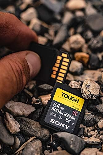 Sony TOUGH-G serisi SDXC UHS-II Kart 64 GB, V90, CL10, U3, Maksimum r300 MB/Sn, W299 MB / Sn (SF-G64T/T1), Siyah