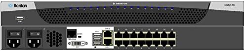 Çift Güç ac'li Raritan 16 Portlu Seri Konsol Sunucusu, DSX2-16 (Çift Güç AC Çift gigabit LAN ile. Seri, USB ve KVM loca