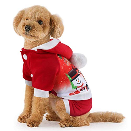 Noel Pet Kostüm Kapşonlu Noel Köpek Giysileri Hoodie Orta Pet Kazak Kış Sıcak Kıyafet Kedi Kapşonlu Kostüm Coat Noel Köpek Hoodie