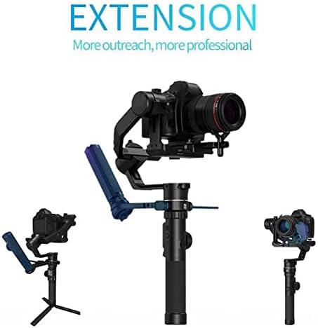 Kamera sabitleyici 3-Eksen El Gimbal DSLR Kamera Sabitleyici Kiti Kutup Tripod ile Takip için Açık Video Kayıt (Renk: Siyah,
