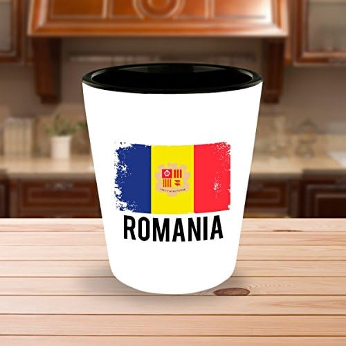 Romanya Bayrağı Shot Cam Komik Hediyeler-Romen Gurur Bayrağı Vintage, Futbol, Futbol Takımı, Memleketi, Seyahat Romanya Bayrağı