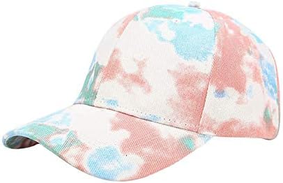 Pamuk Renkli Kravat Boya Baba Şapka, Pastel Düşük Profil Yıkanmış beyzbol şapkası Boyutu Ayarlanabilir Kayış güneş şapkası Kadın