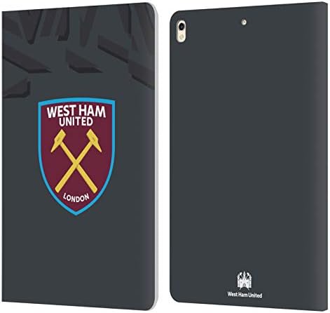 Kafa Kılıfı Tasarımları Resmi Lisanslı West Ham United FC Home 2019/20 Crest Kit Deri Kitap Cüzdan Kılıf Kapak Apple iPad Pro