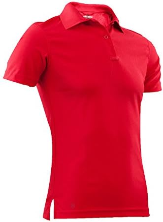 TRU-SPEC Kadın 24-7 Serisi Performans Kısa Kollu Polo Gömlekler, Menzil Kırmızı, Ekstra Küçük