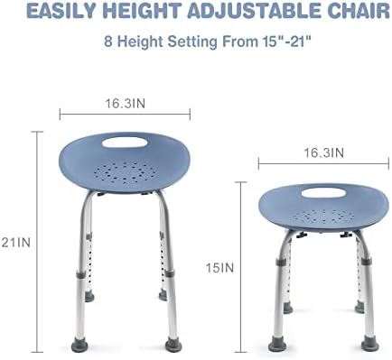 Remedic emniyet duşu Sandalye Aracı-Ücretsiz Montaj Yüksekliği Ayarlanabilir Yumuşak PUR Koltuk Kolu ile Anti-Kayma Kauçuk İpuçları