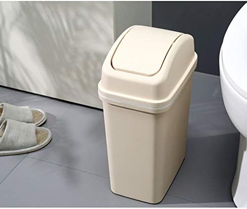 ECSWP DDGYH Ev Çöp Depolama Mutfak Banyo çöp tenekesi Plastik Kapak çöp tenekesi Oturma Odası Yatak Odası (Renk: B)