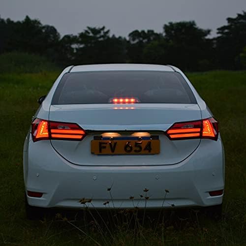 Toyota Corolla 2014- ıçin TOOWGM Arka Lambası Meclisi LED sürüş ışıkları LED fren ışık Dönüş sinyali (Füme)