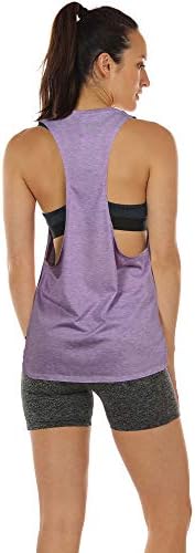 ıcyzone Egzersiz Tankı Üstleri Kadınlar için-Koşu Kas Tankı Spor Egzersiz Salonu Yoga Üstleri Atletik Gömlek (3'lü paket)