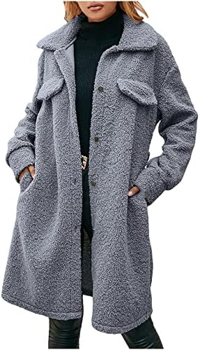 Uzun Hırka Kadınlar için Bulanık Polar kışlık mont Yaka Açık Ön Ceket Faux Kürk Sıcak Giyim Palto