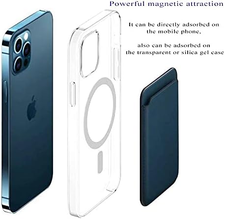 ıPhone 13 Manyetik Deri Cüzdan Kart Tutucu ile uyumlu-Telefonun Arkası için Vegan Deri Manyetik Kart Tutucu-iPhone 13 Pro Max